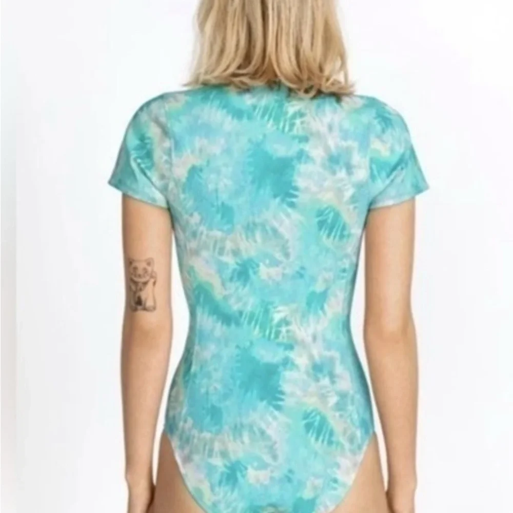 Blue Tie-Dye Women's Swimwear‎
